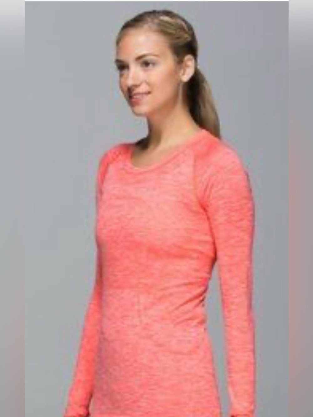 Lululemon Swiftly Tech Long Sleeve Crew 2.0 Race Length Red Size 4 EUC